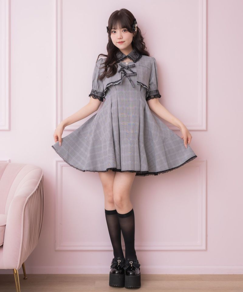 セール】ベロアリボンボレロ風ワンピース（ワンピース）｜ROJITA
