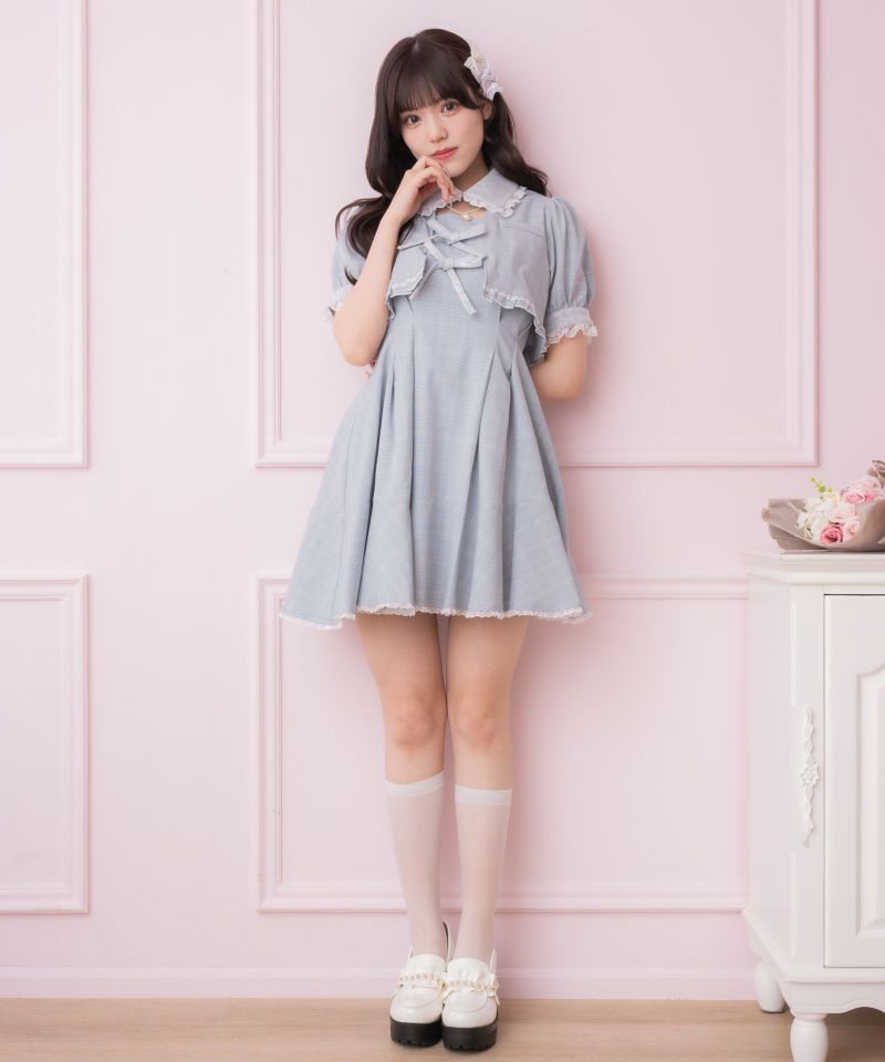 BUBBLES リボンボレロワンピース BUBBLES】リボンジャガードワンピース | sparkling mall online