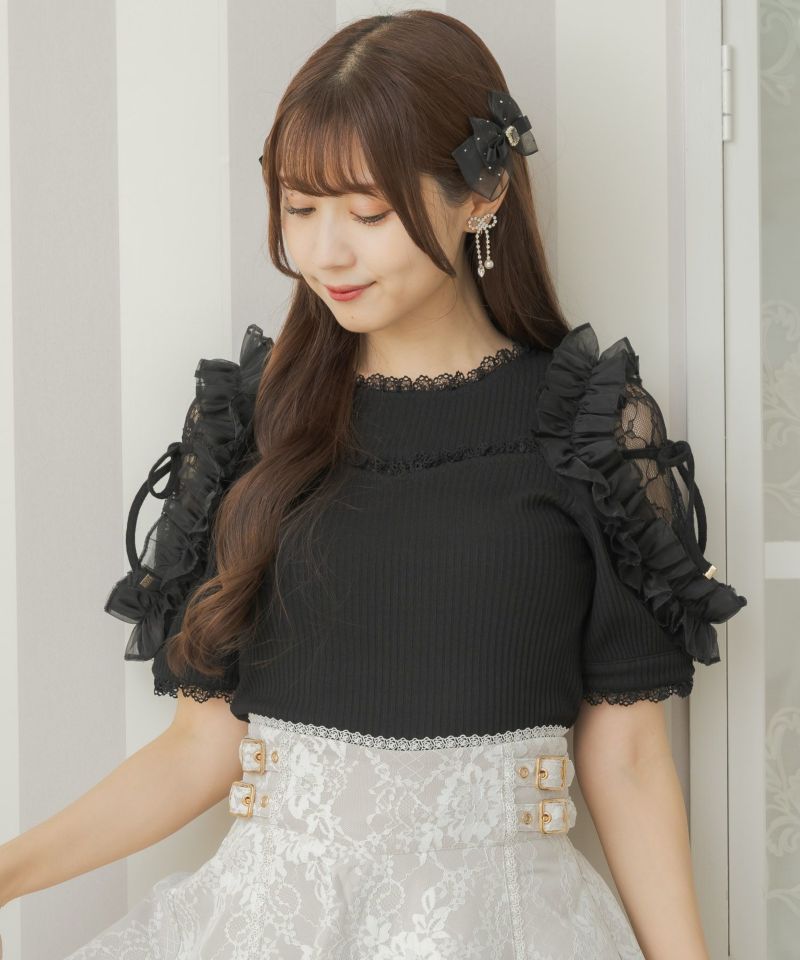 肩透かしラッフルトップス | Rlab store