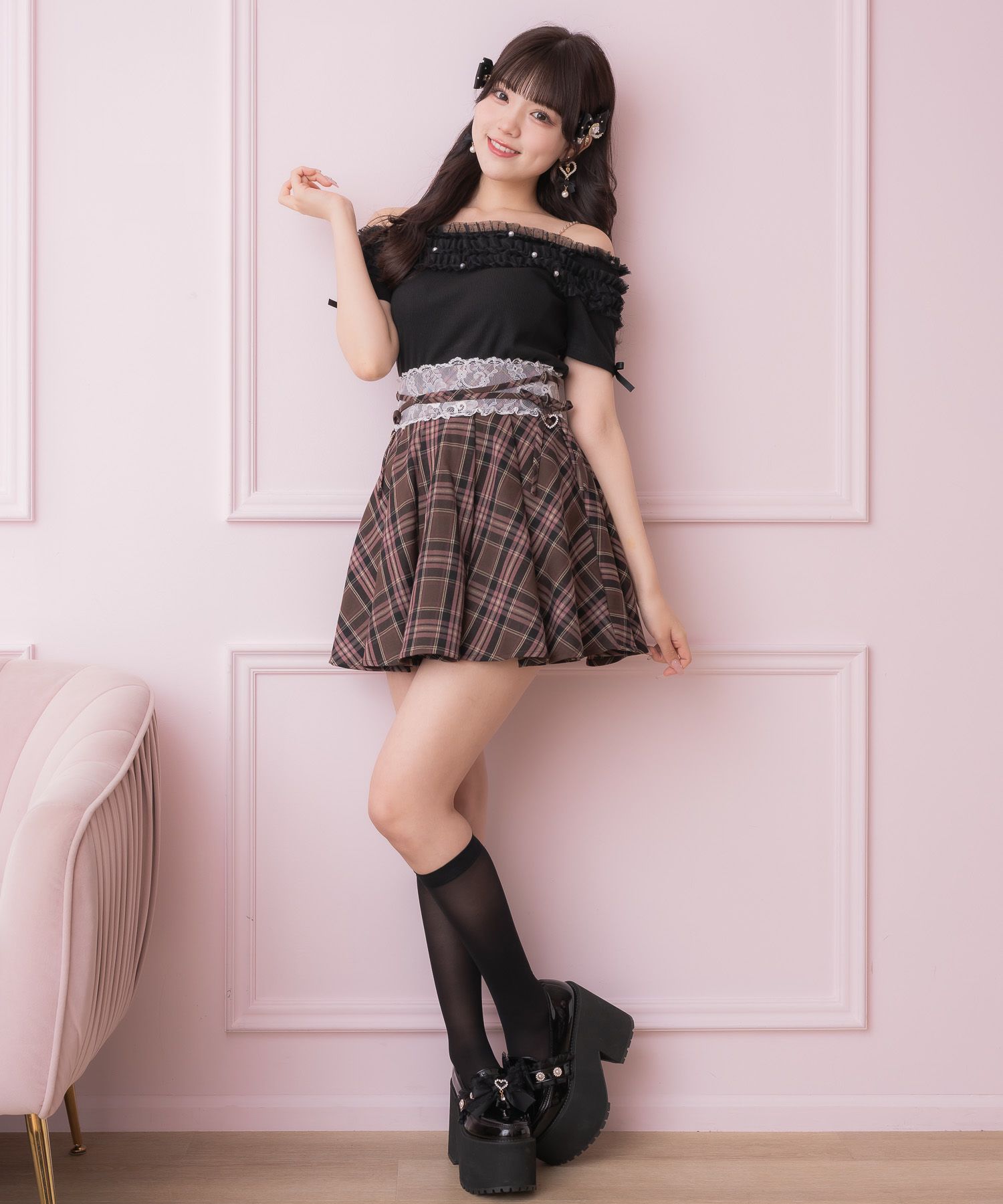クロスリボンデザインスカート | Rlab store