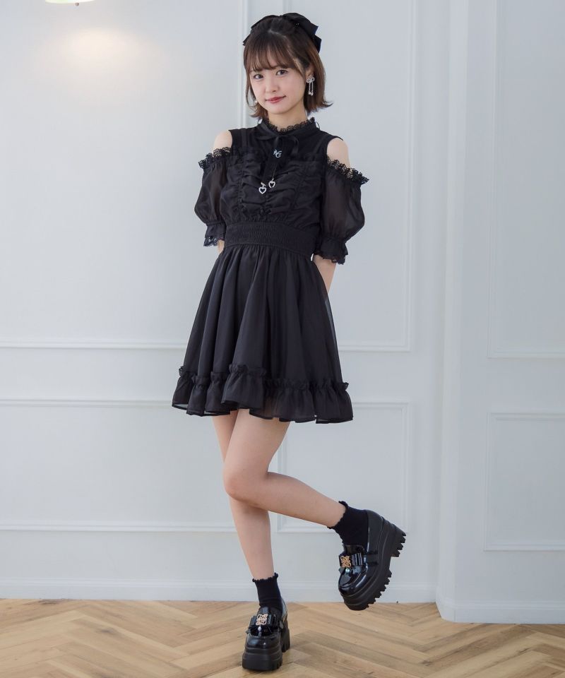 ROJITA レイヤード風オフショルワンピース クチュールバイロジータ couture BY ROJITA レイヤード風