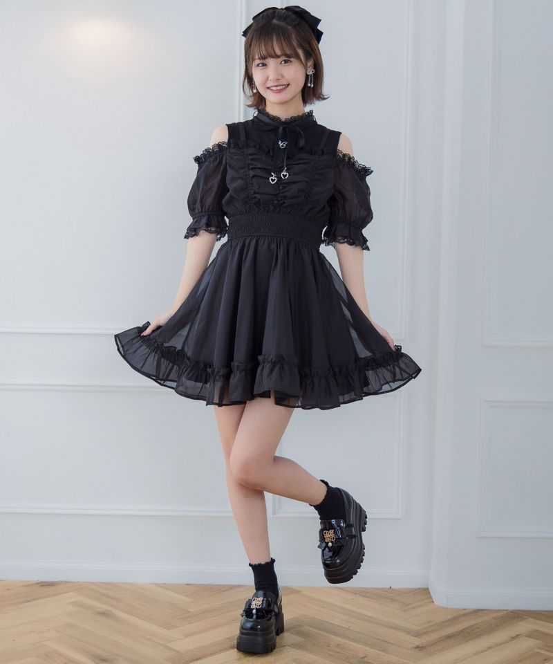 ワンピース HOBBYRA HOBBYRE レイヤード風オフショルワンピース | Rlab store