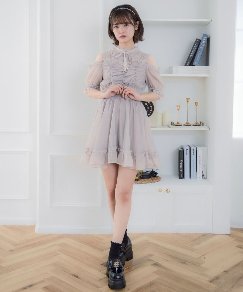 ROJITA レイヤード風オフショルワンピース レイヤード風オフショルワンピース | Rlab store