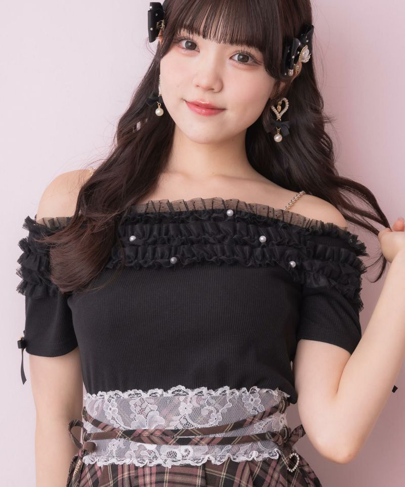 ROJITA ハートバックルチョーカーテレコトップス ベージュ ハートバックルチョーカーテレコTOPS | Rlab store