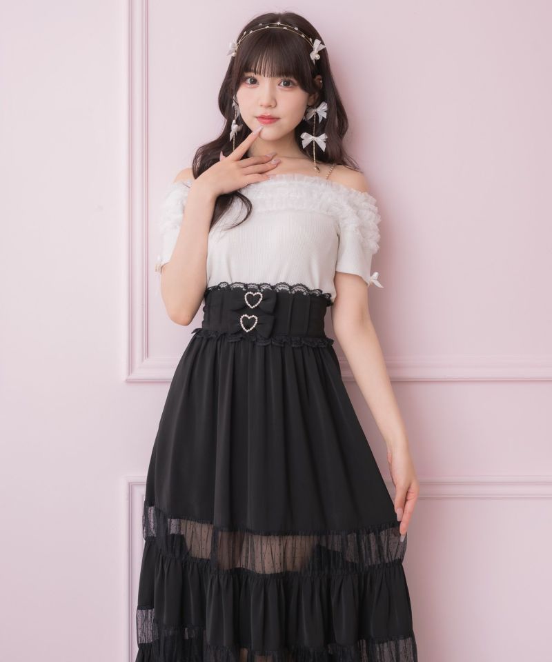 PeekabooMicroSheerskirtピーカブーマ イクロシアースカート シアー切り替えロングスカート | Rlab store