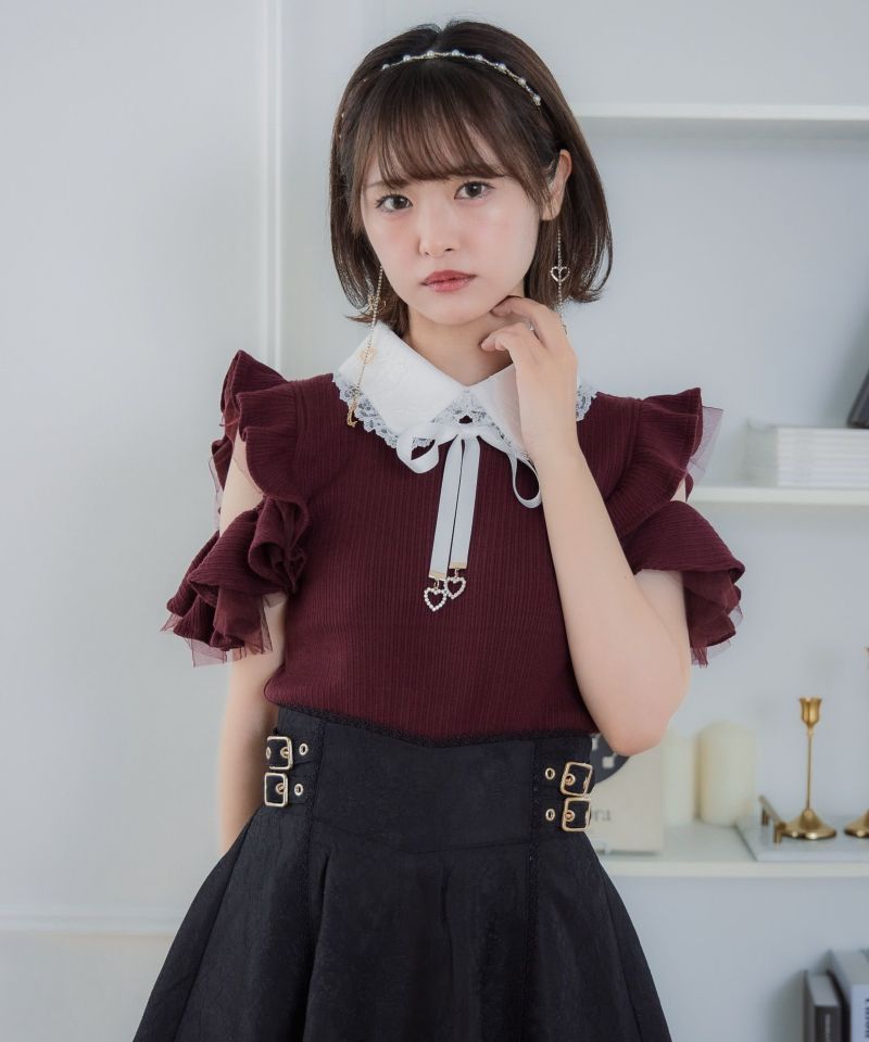 ショルダーラッフルフリルトップス | Rlab store