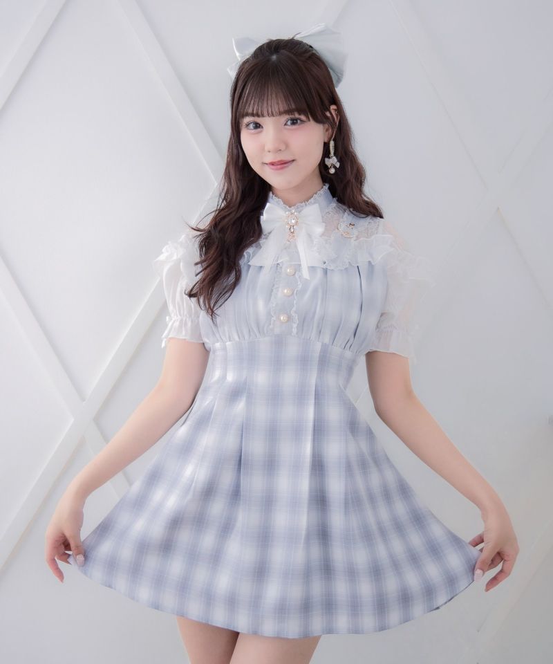 肩ベルトデザインドッキングワンピース | Rlab store