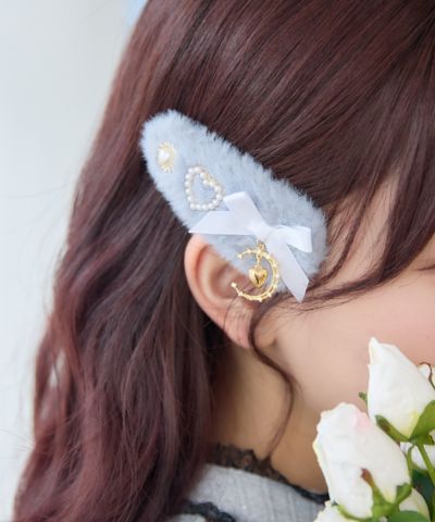 ヘアリボンセット　専用 ムーンスターりぼん2個SET（バレッタ/ヘアクリップ）｜MA*RS