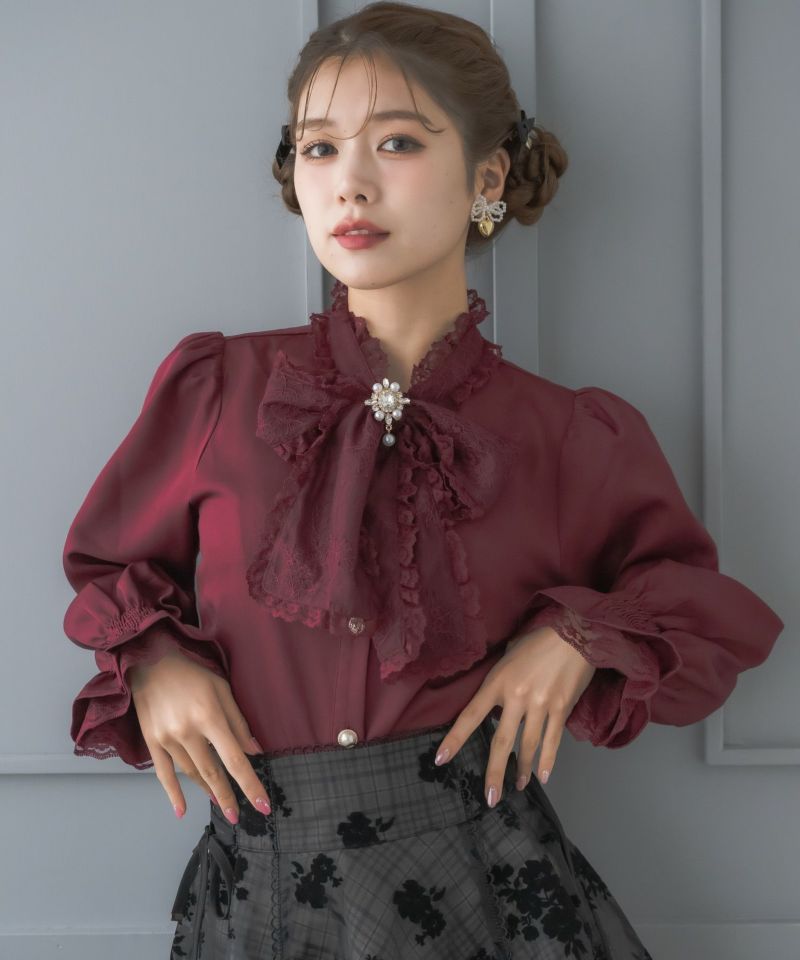 【りん】JOURNALSTANDARDL'ESSAGE ボウタイブラウス SP》レース ボウタイブラウス（シャツ／ブラウス）｜JOURNAL