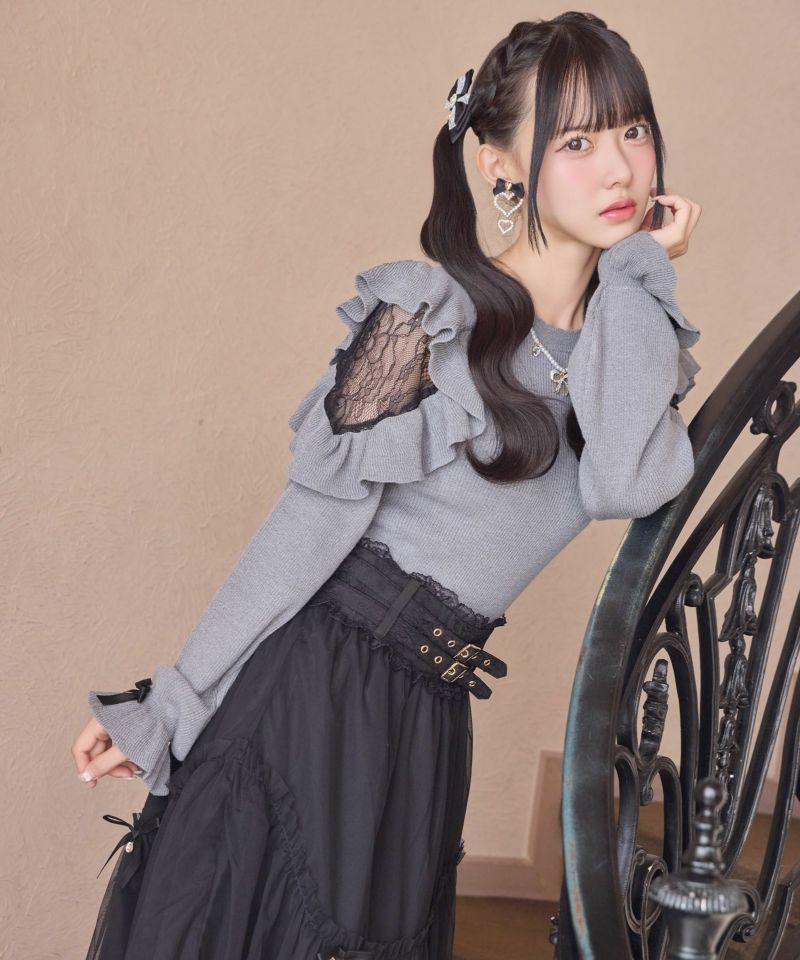 23区 小さいサイズ 高橋リタ　R rita フリルヘム　トップス　32 23区 小さいサイズ 高橋リタ R rita フリルヘム トップス 32
