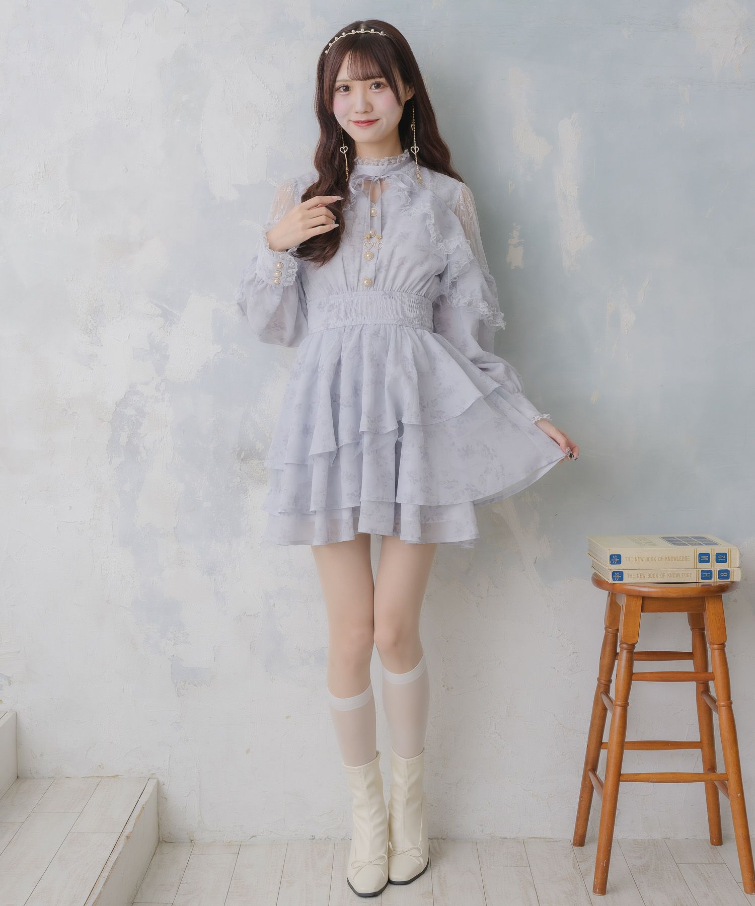ラッフルティアードフレアミニワンピース | Rlab store