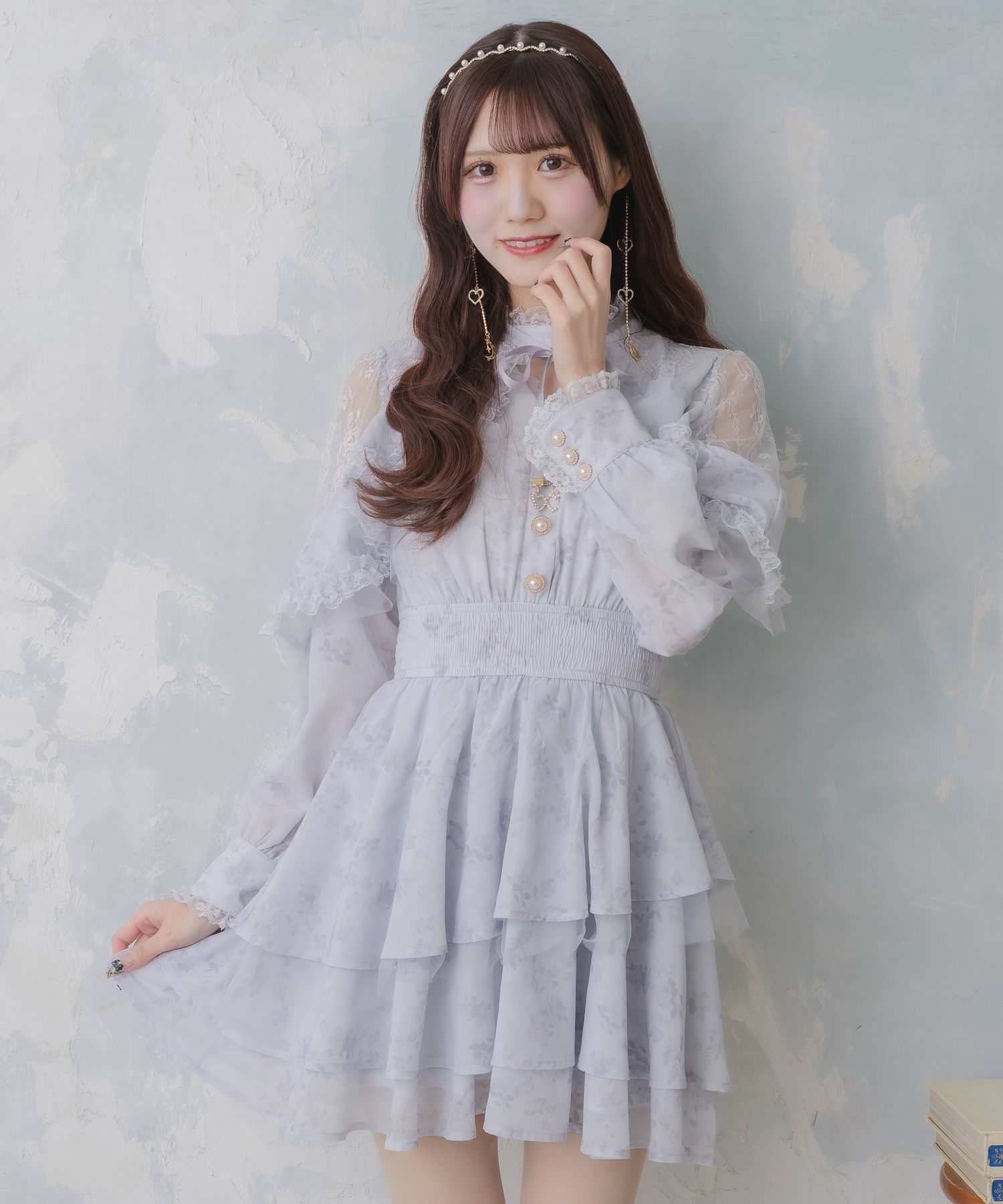 花柄シアーラッフルワンピース | Rlab store