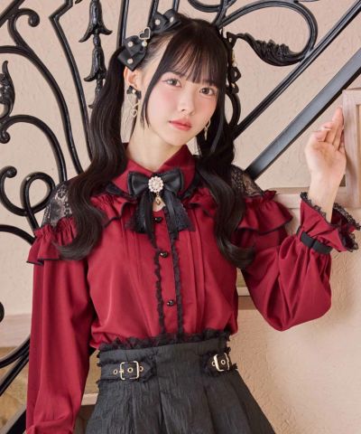 地雷 ロジータ ハート リボン ブラウス レース フリル スカート セットアップ Amazon.co.jp: [ディアマイラブ] 量産型 地雷系 服 クラシック