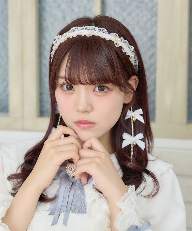 BABY, さくらんぼレースリボンカチューシャ ♡2023♡Spring♡ *⑅୨୧ メニービジューヘッドライク