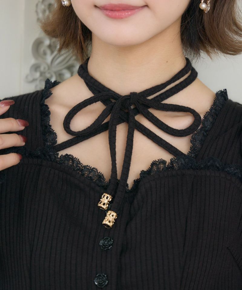 フラワー刺繍ドッキングワンピース | Rlab store