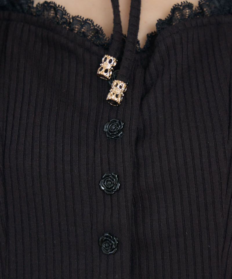 フラワー刺繍ドッキングワンピース | Rlab store