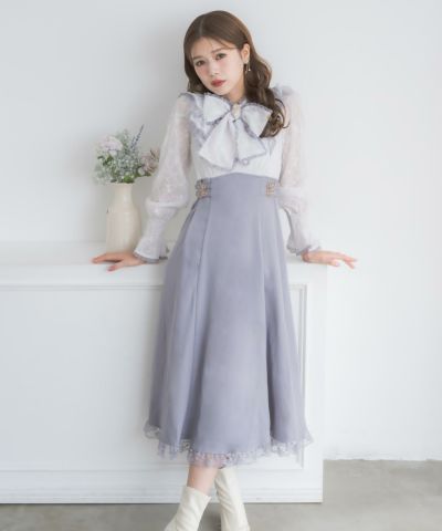 GOLDS♡ビジューチェーン♡リボンブローチ付♡ラッフル段々フリル♡ロンパース桃 ☆Innocent Ribbon Frillシリーズ販売情報☆ | BABY＆PIRATES