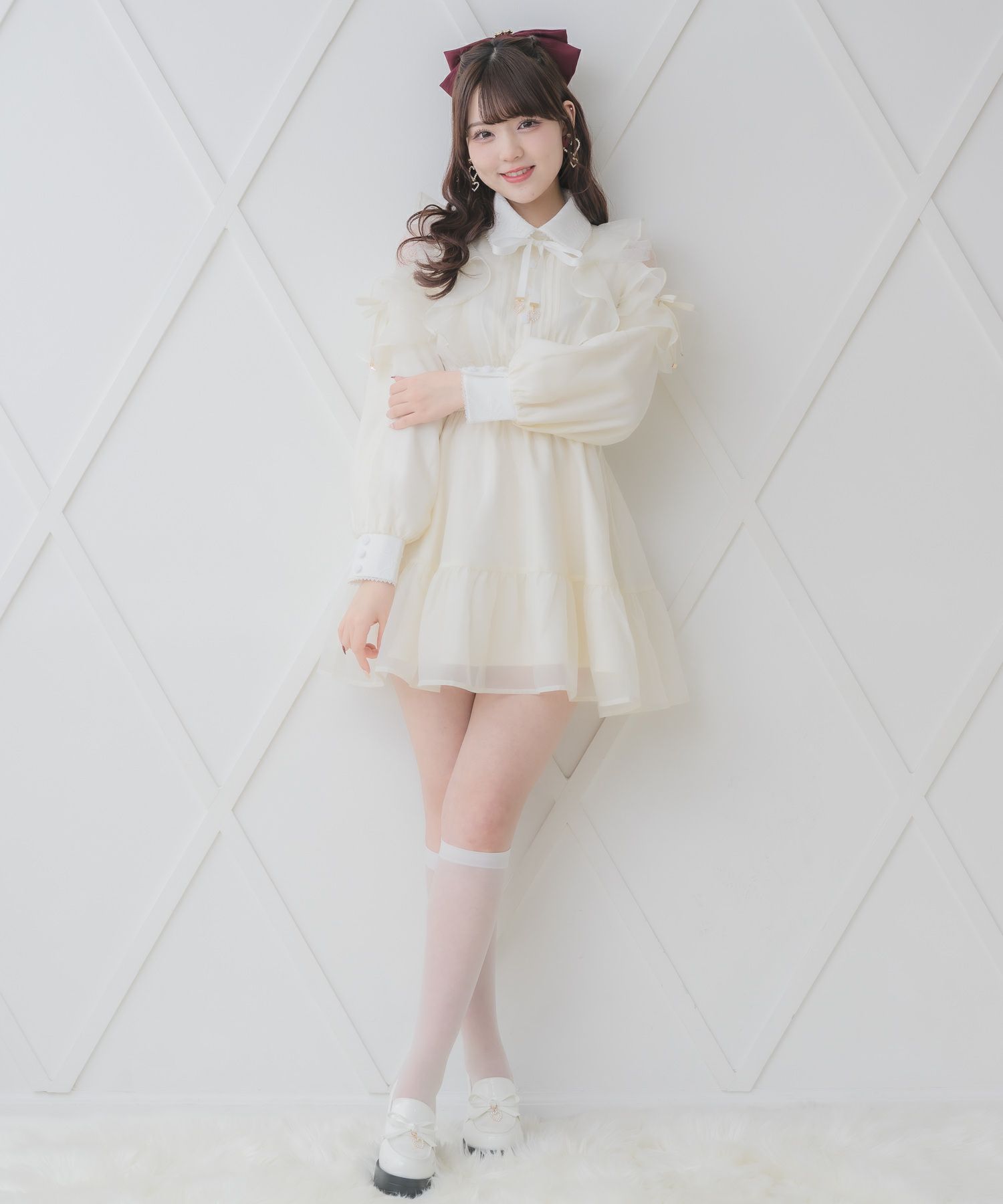 花柄チェックミニワンピース | Rlab store