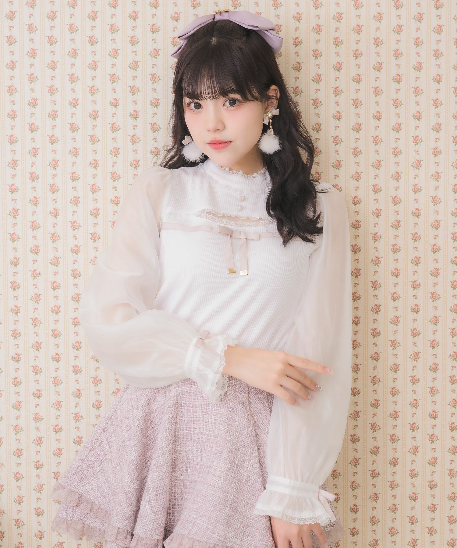 デコルテ開シアースリーブトップス | Rlab store