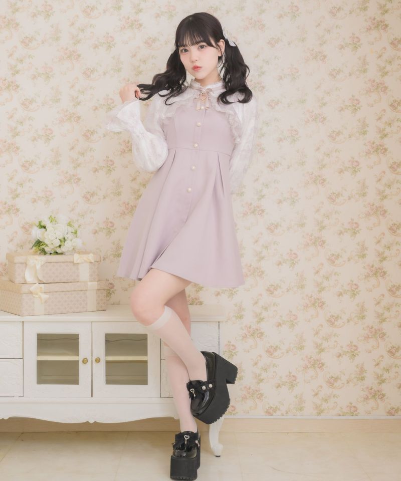 極美品　FAVORI ベロア花柄　シアー　ワンピース 森川企画】花柄ベロアワンピース | mystic(ミスティック