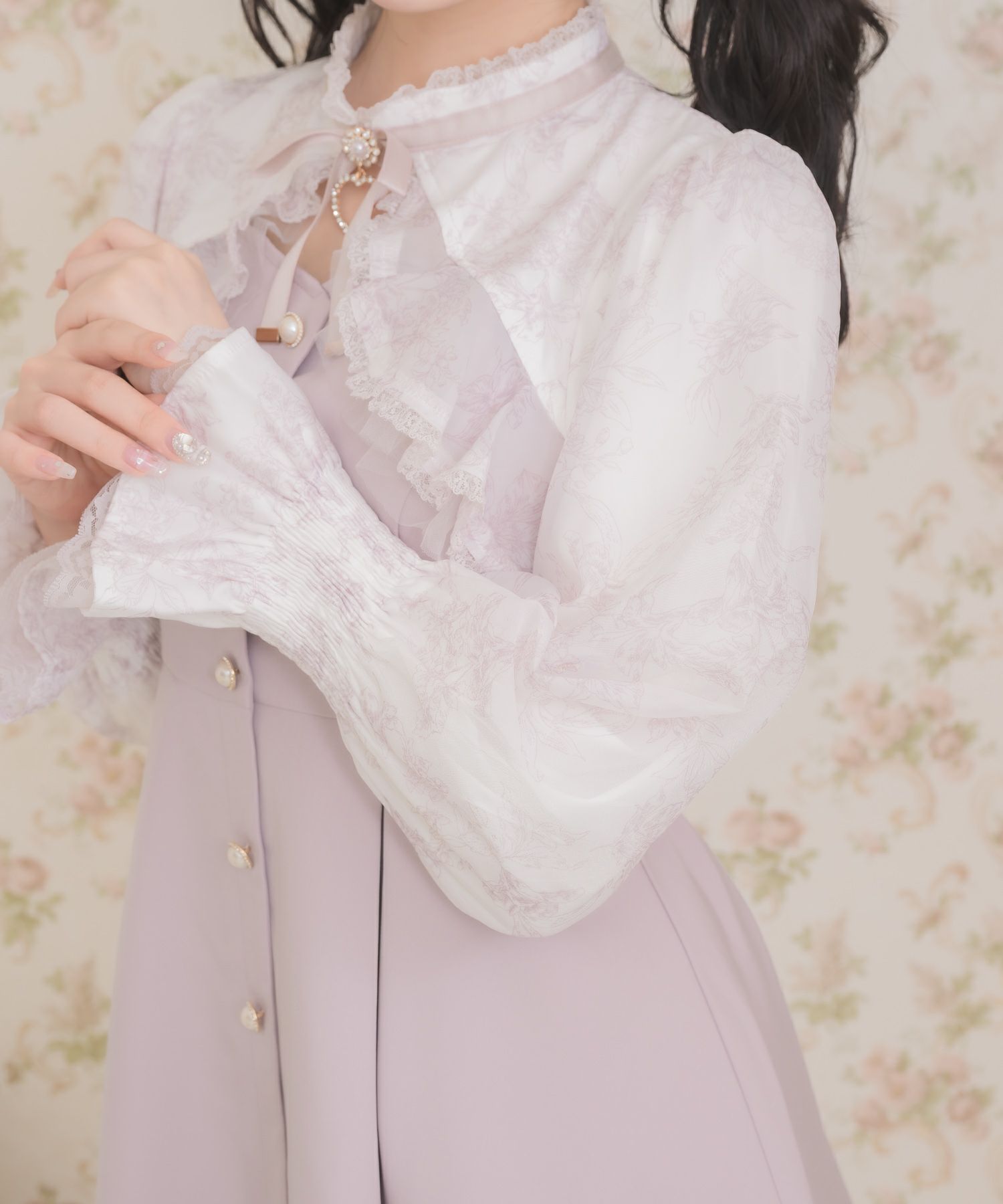 花柄シアーラッフルワンピース | Rlab store