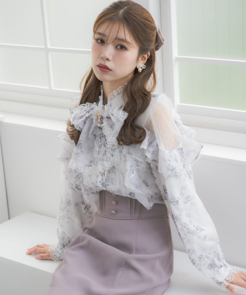 肩レーシーフリルブラウス | Rlab store