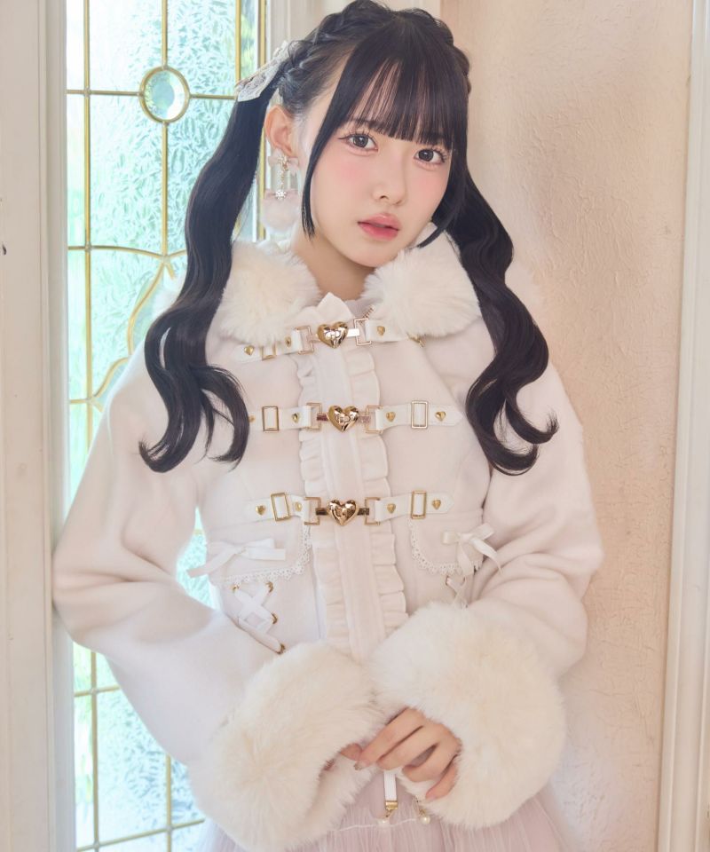 ♡ めろ ♡　BABY　ハートリボンショートコート　新品未使用 axes femme kawaii（アクシーズファムカワイイ）の「ガーリー