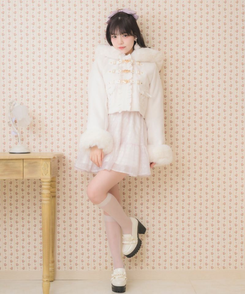 Girly Heart ショートコート アイボリー Girly Heart Short Coat by Angelic Pretty