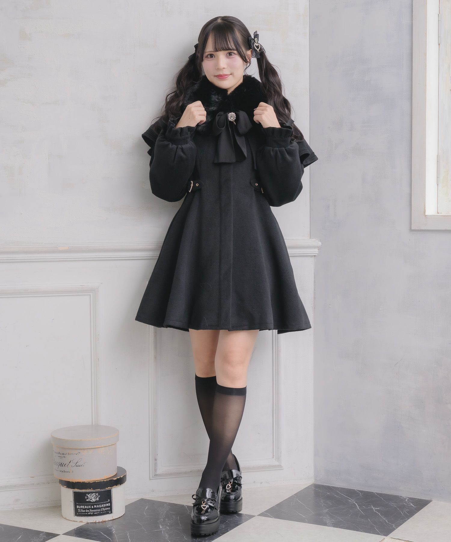 マルチWAYケープファーカラーコート | Rlab store