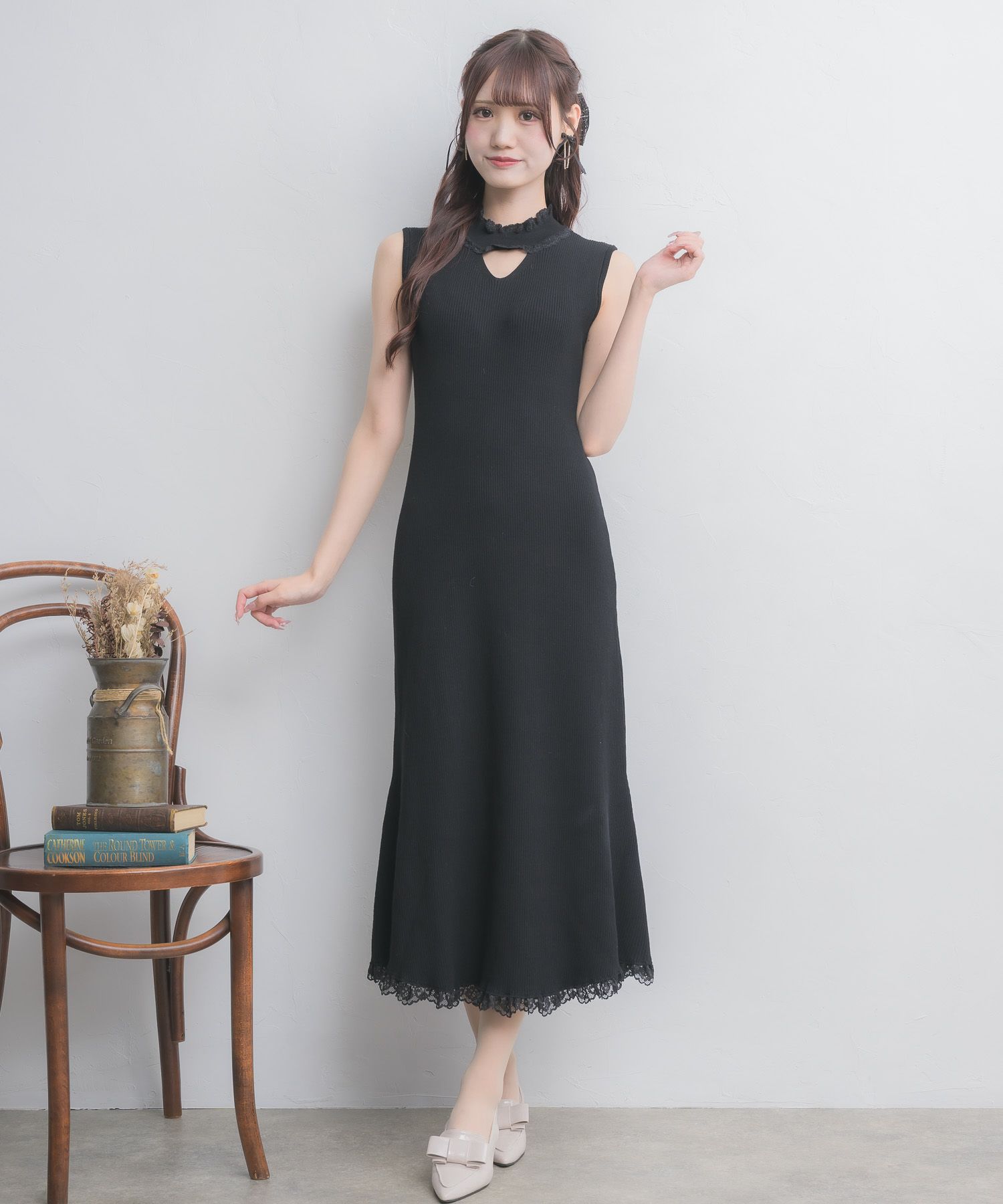 ニットワンピース×オフショルカーデセット | Rlab store