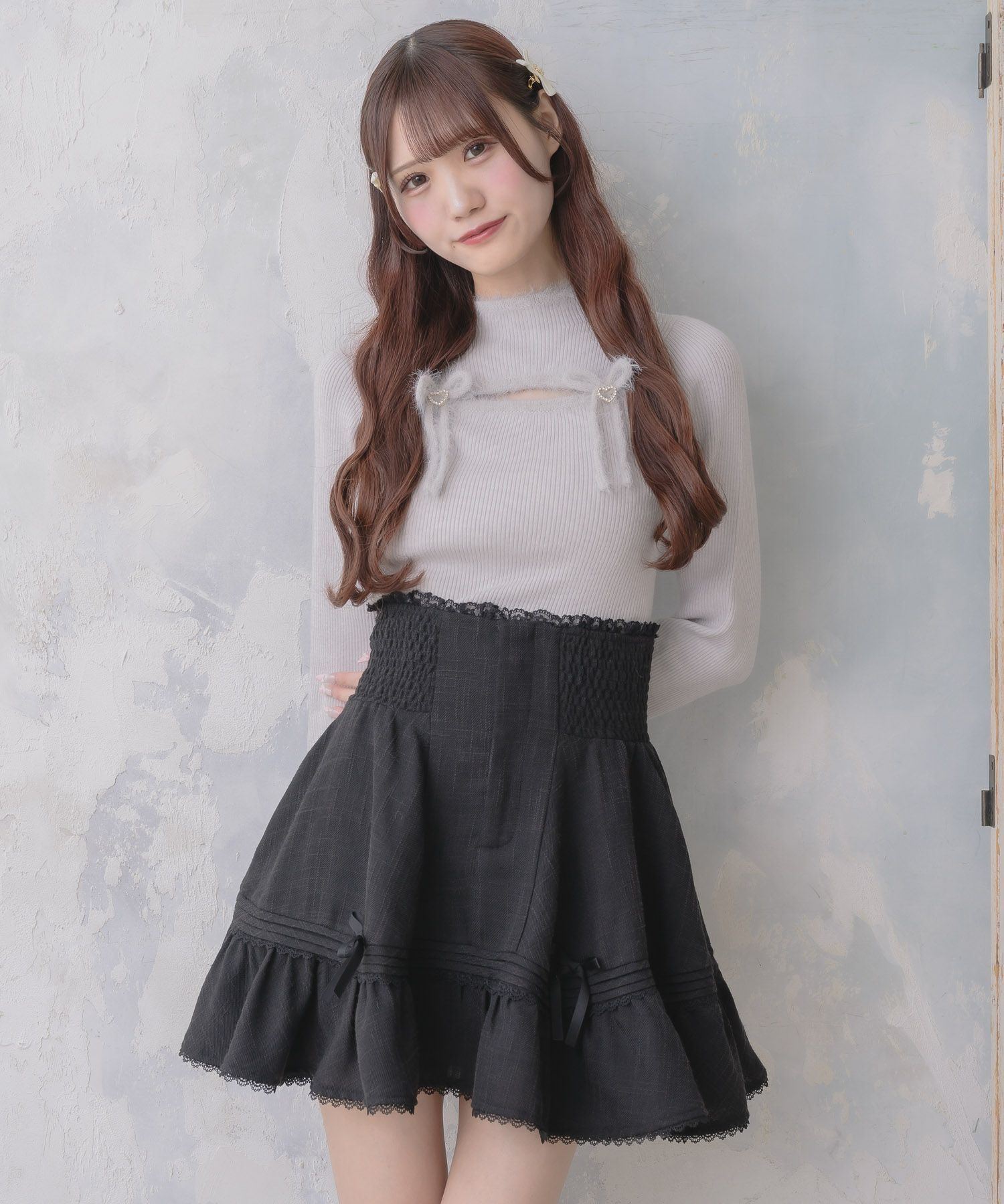 リボン付ウエストシャーリングスカート | Rlab store