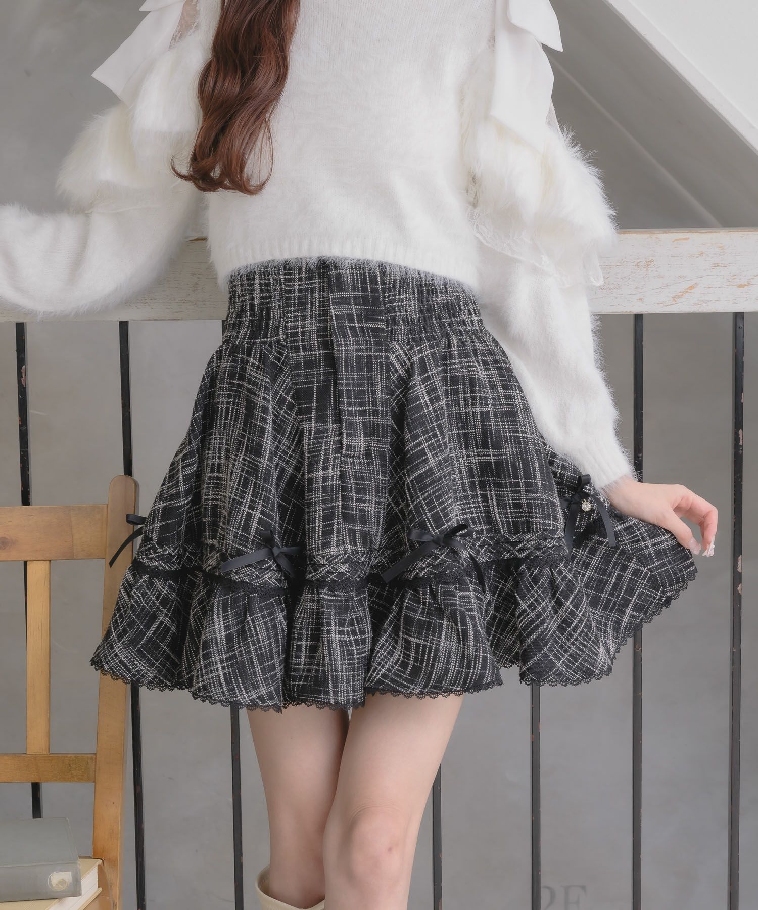 リボン付ウエストシャーリングスカート | Rlab store