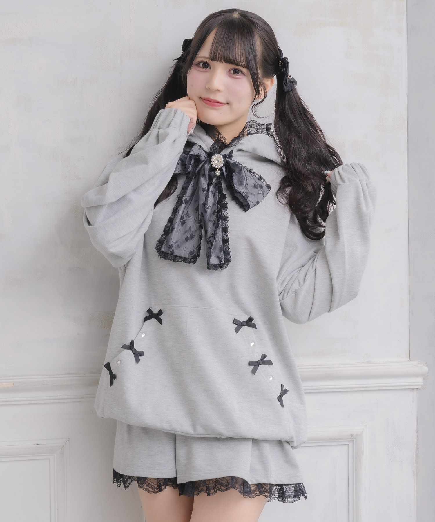 リボンデザインフーディーセットアップ | Rlab store