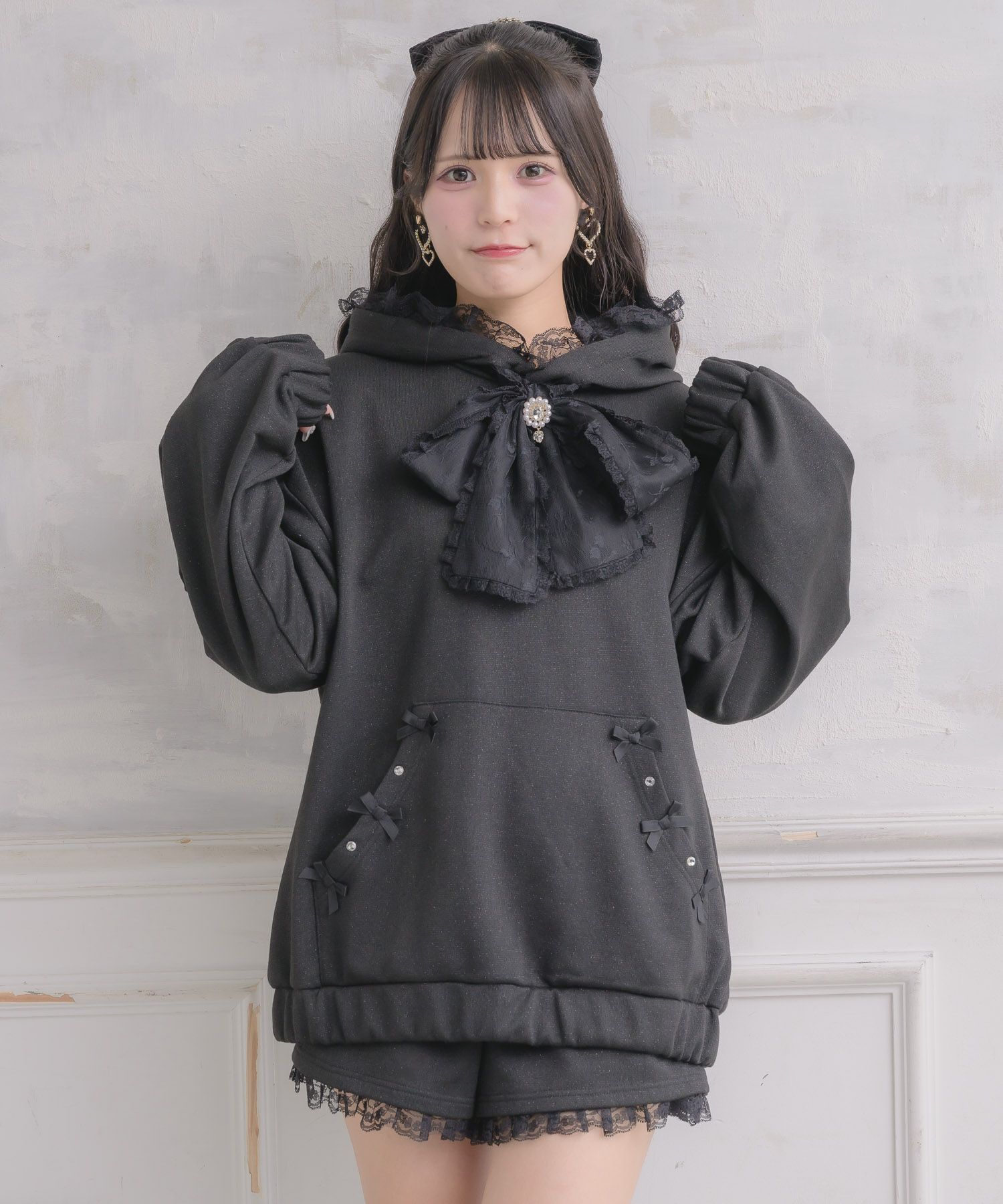 リボンデザインフーディーセットアップ | Rlab store