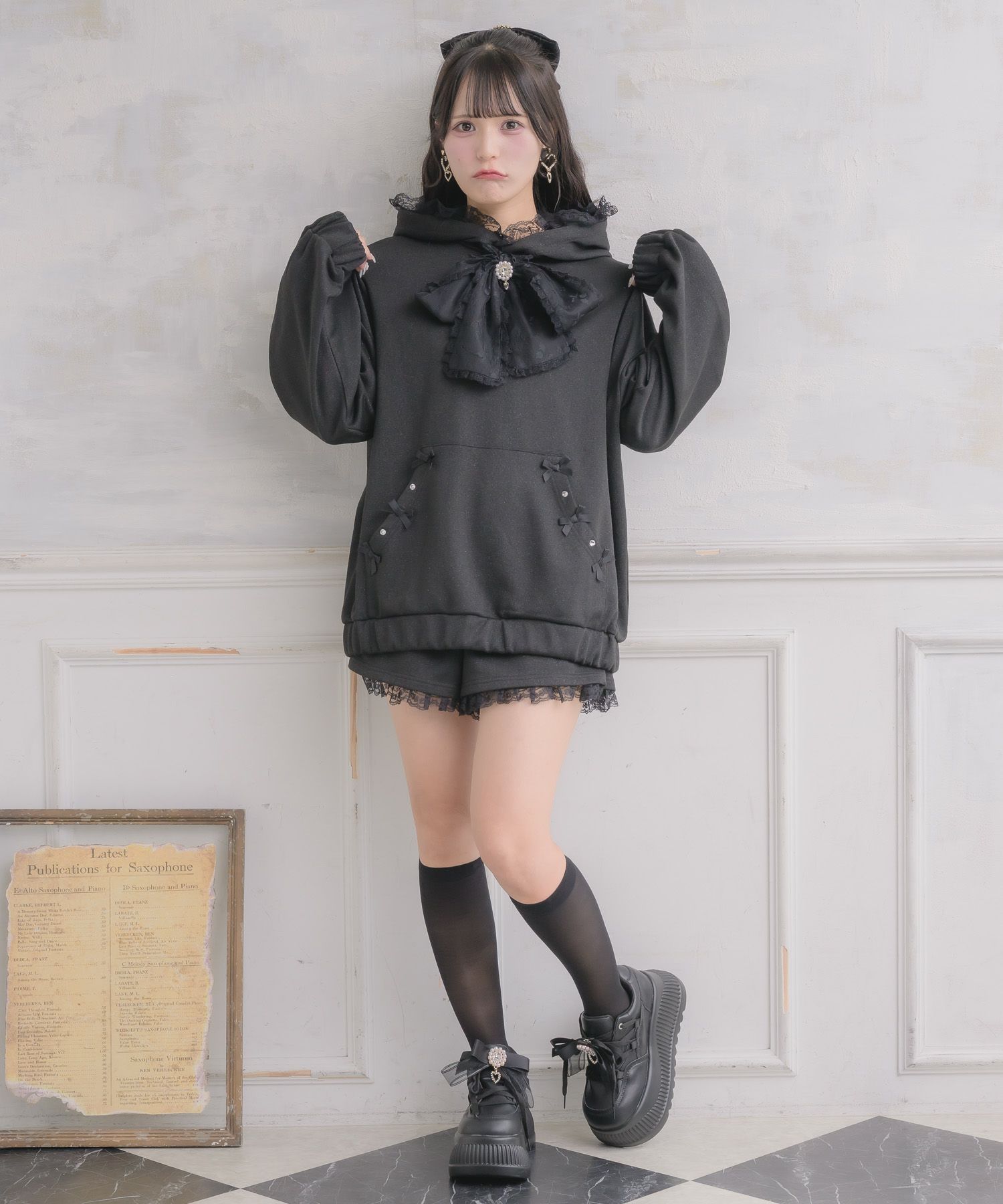 リボンデザインフーディーセットアップ | Rlab store