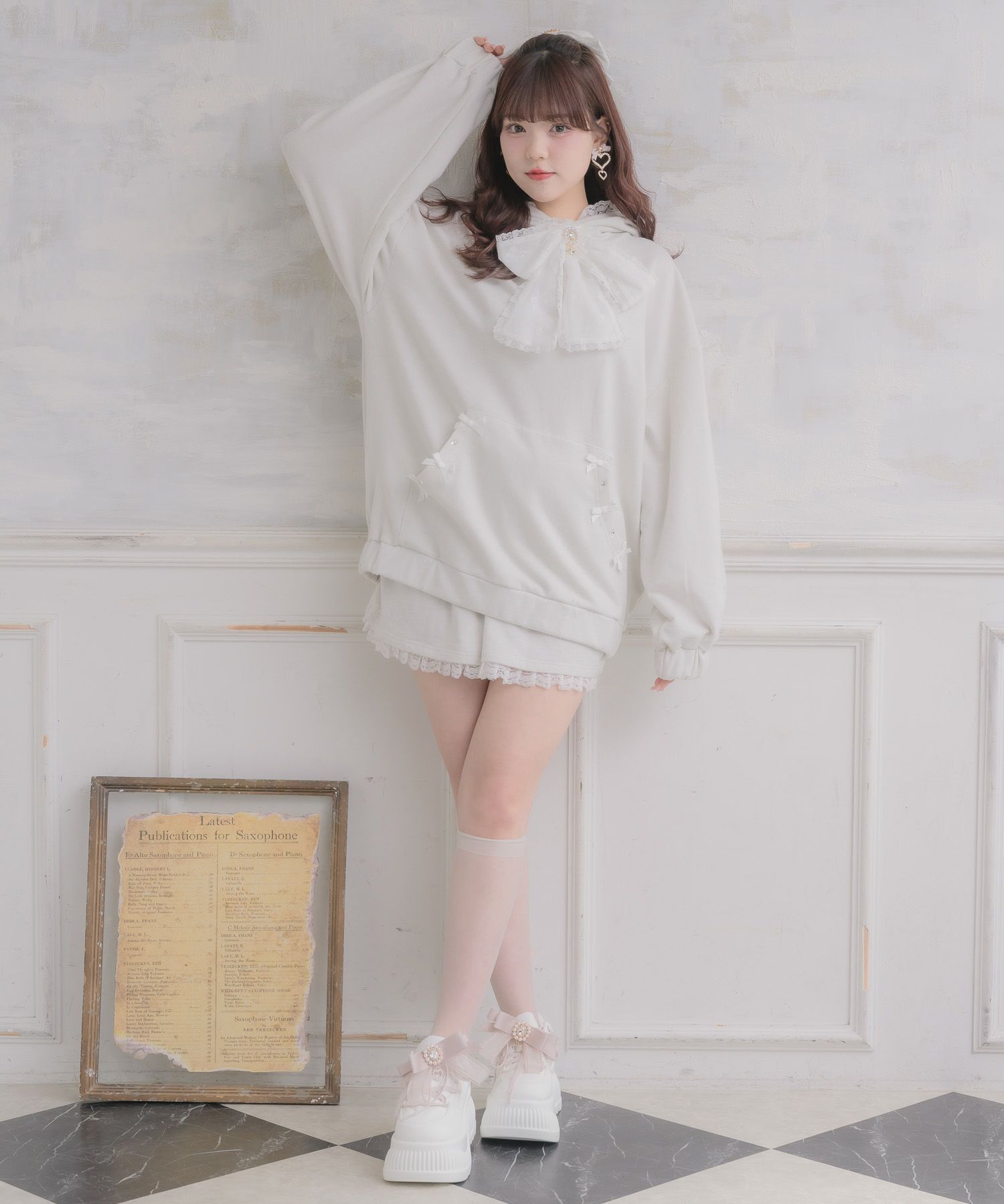 リボンデザインフーディーセットアップ | Rlab store