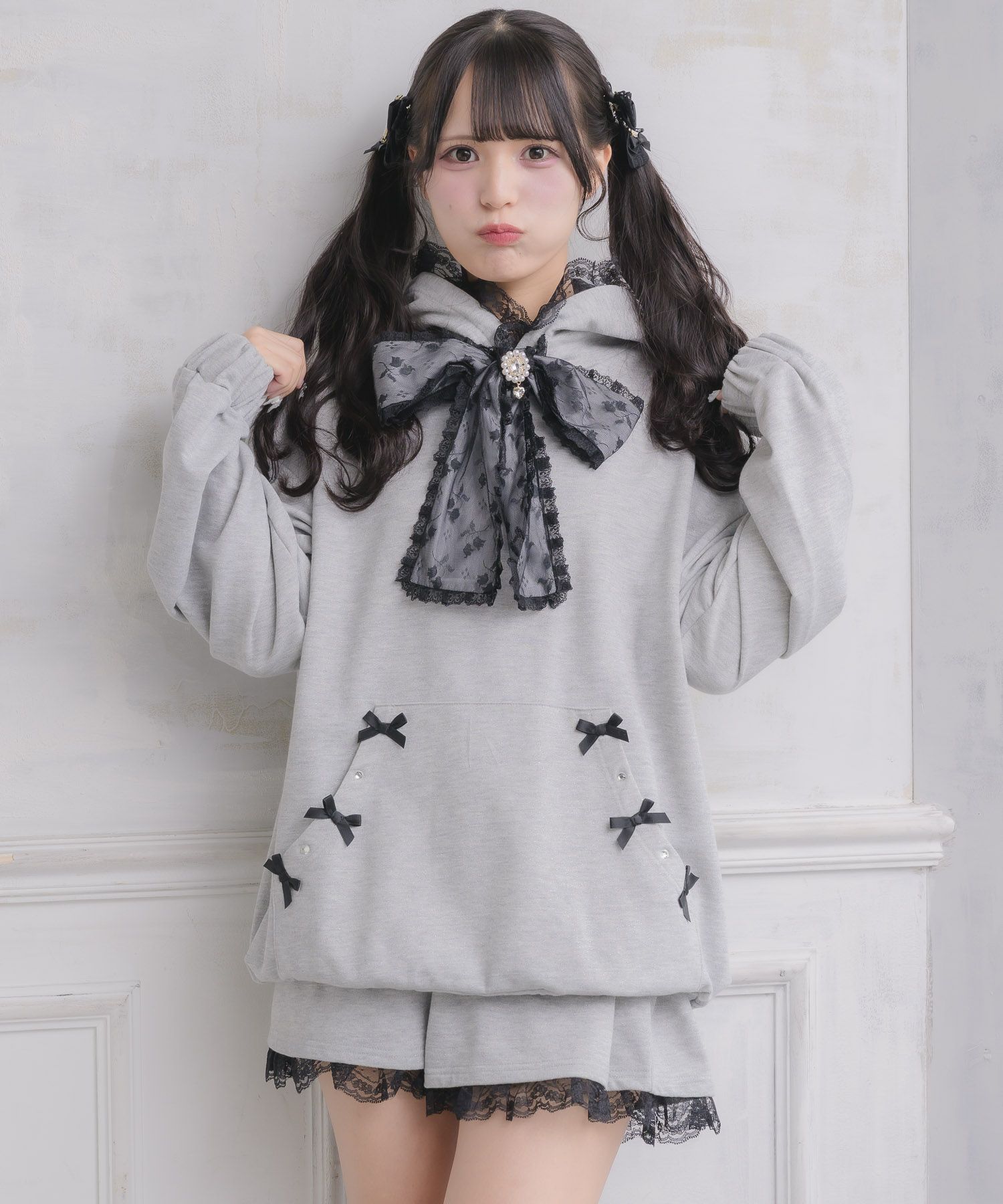 リボンデザインフーディーセットアップ | Rlab store
