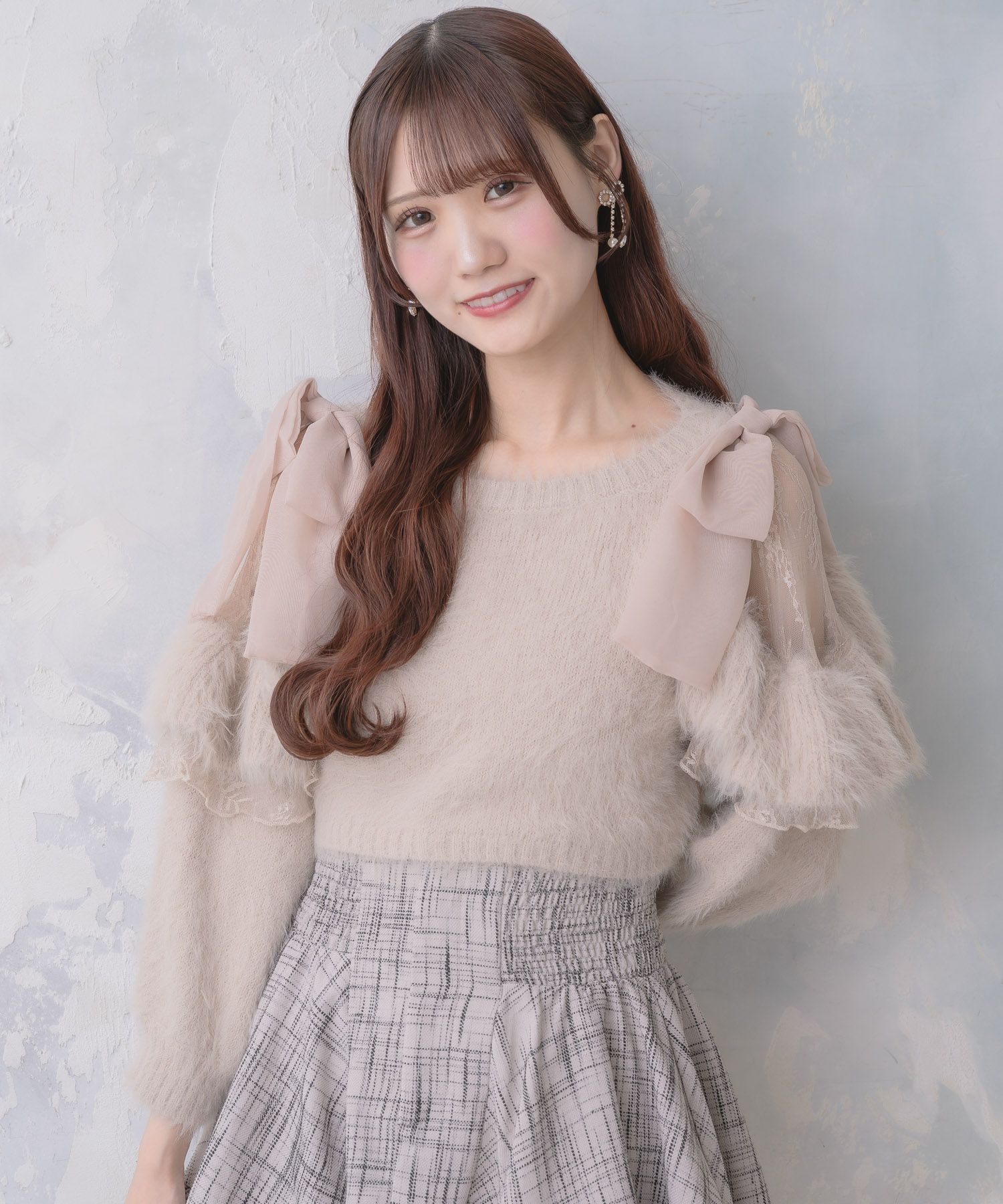 肩開リボンシャギーニット | Rlab store