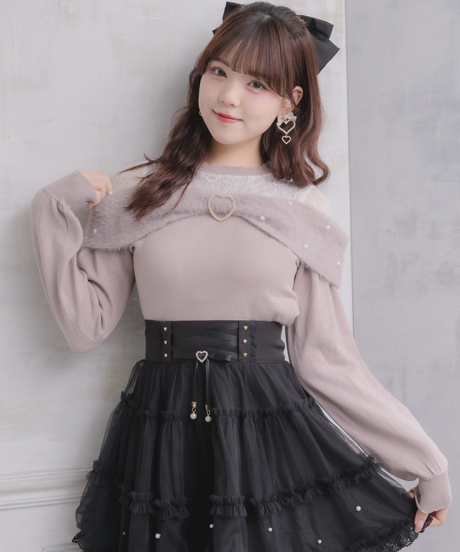 リボンデザインニットトップス | Rlab store