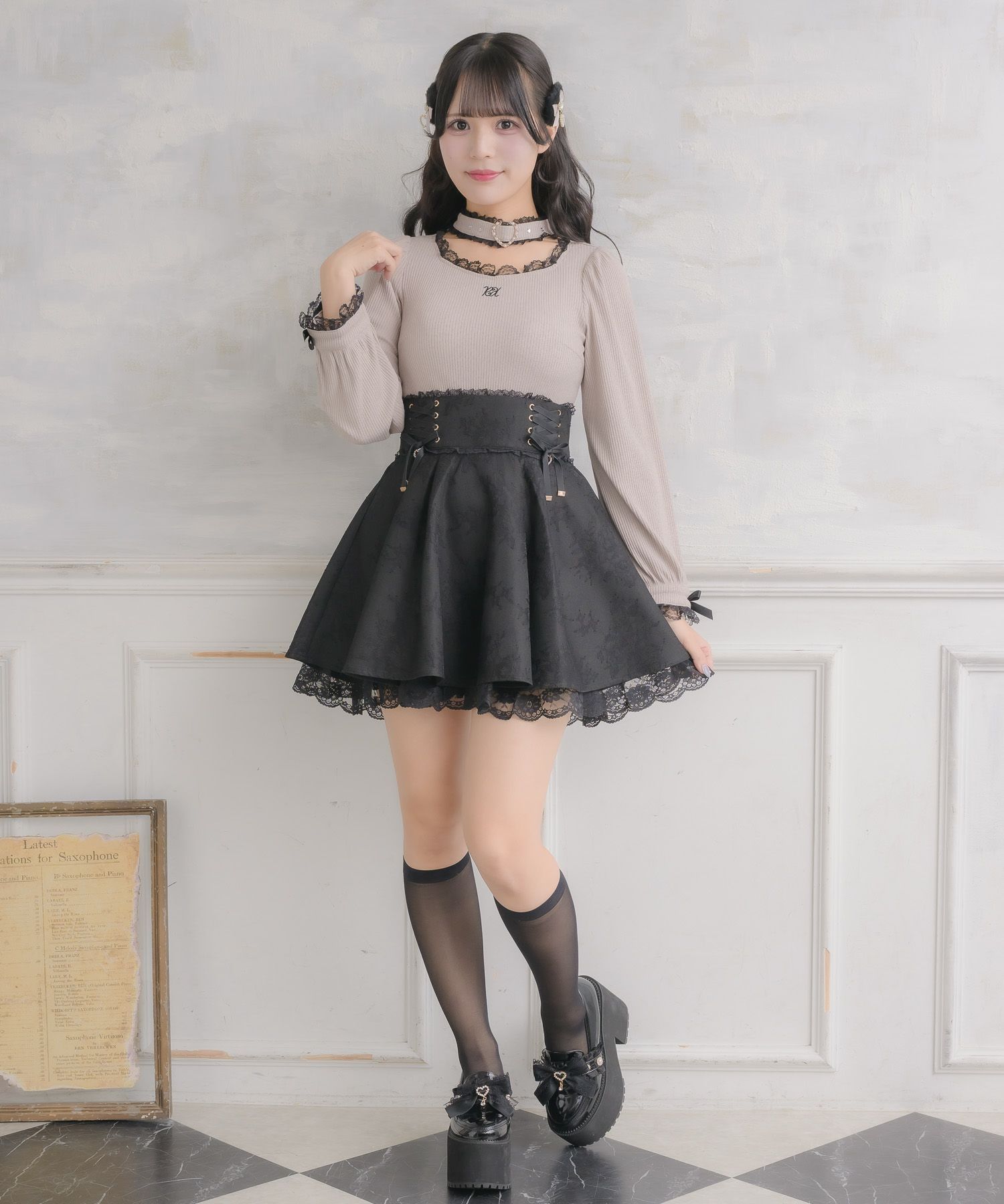 レースボンディングフレアスカート | Rlab store