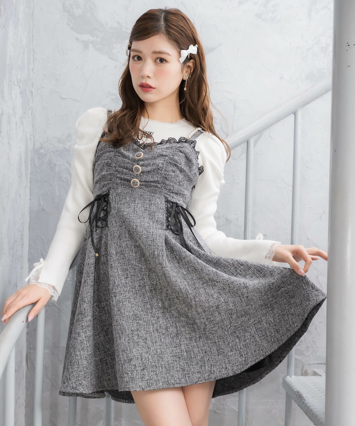 IENA ライトツイードキャミワンピース◇38 新品未使用タグ付き IENA