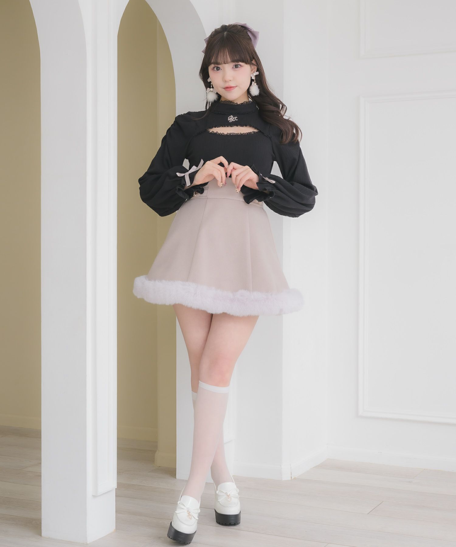d.i.a. ラビットファー付き　スカート 裾ファースカート | Rlab store