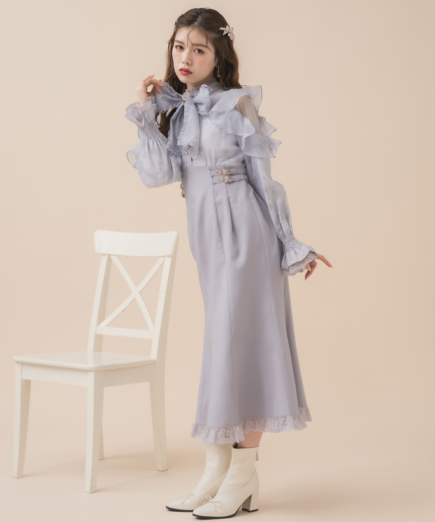 ROJITA 花柄ドッキングロングワンピース 量産型 花柄ドッキングロングワンピース | Rlab store