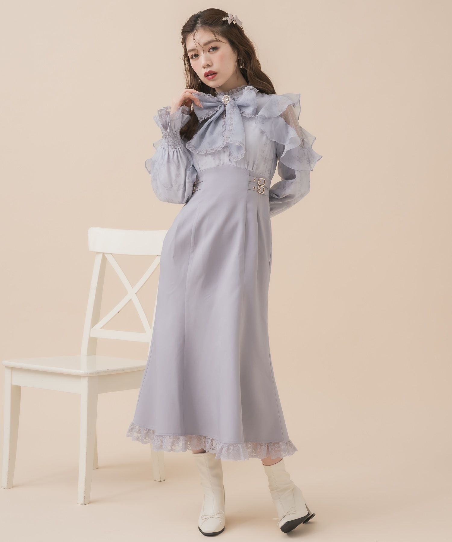 花柄ドッキングロングワンピース | Rlab store