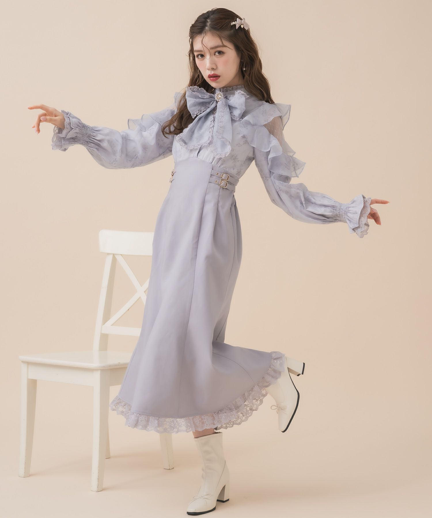 花柄ドッキングロングワンピース | Rlab store