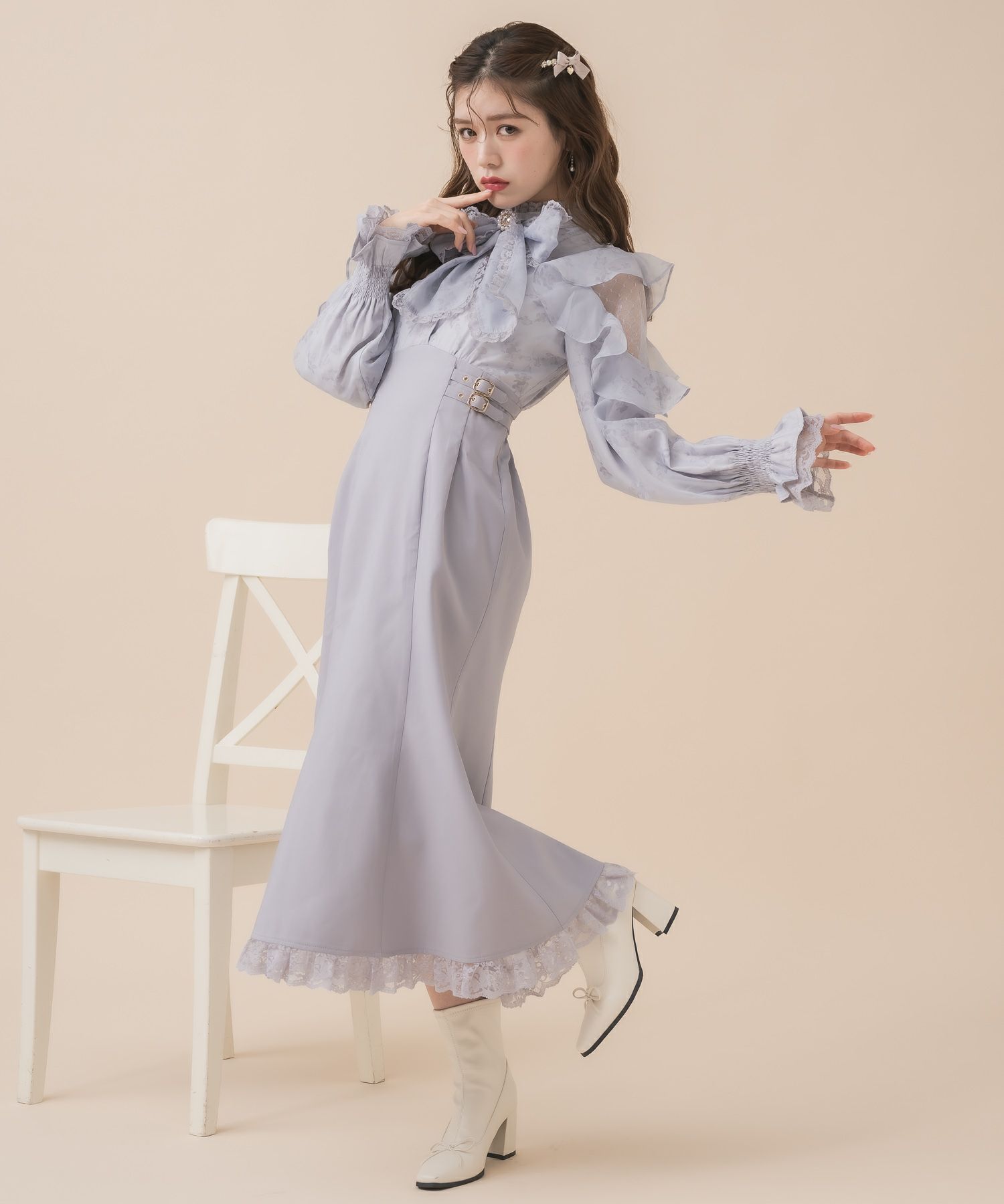 花柄ドッキングロングワンピース | Rlab store