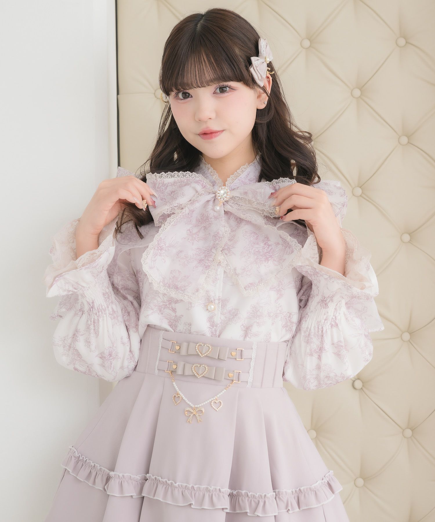 the row 花柄リボン付き長袖ブラウス the row 花柄リボン長袖ブラウス the row 花柄リボン付き長袖ブラウス 花