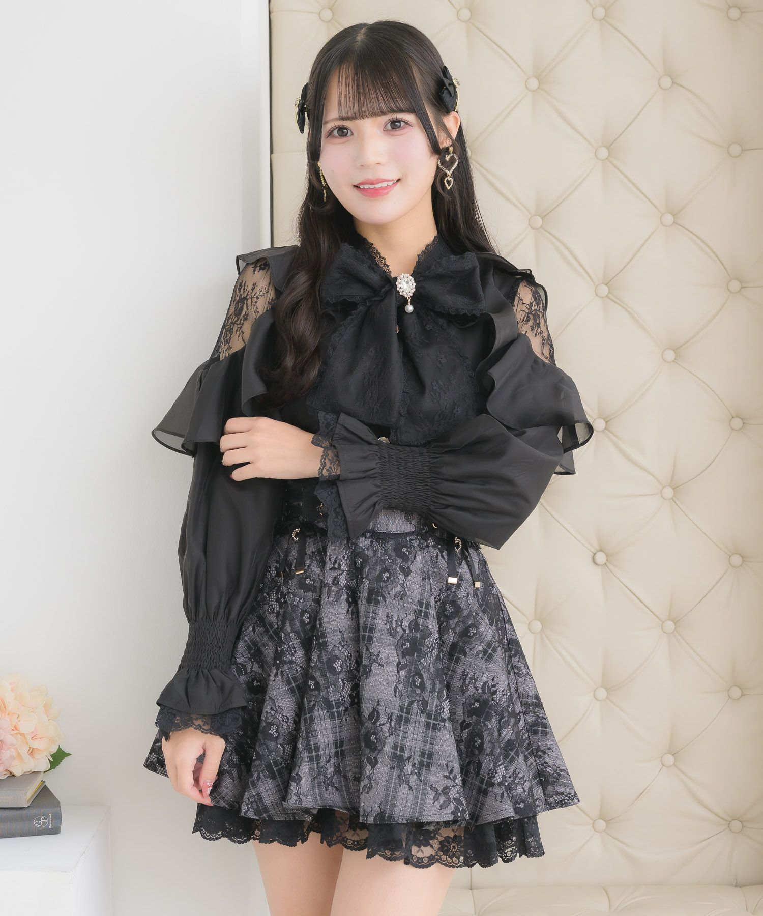 Luuu ハンドメイド repoブラウス Luuu ハンドメイド repoブラウス 楽居布 ショールカラーリネン刺しゅう