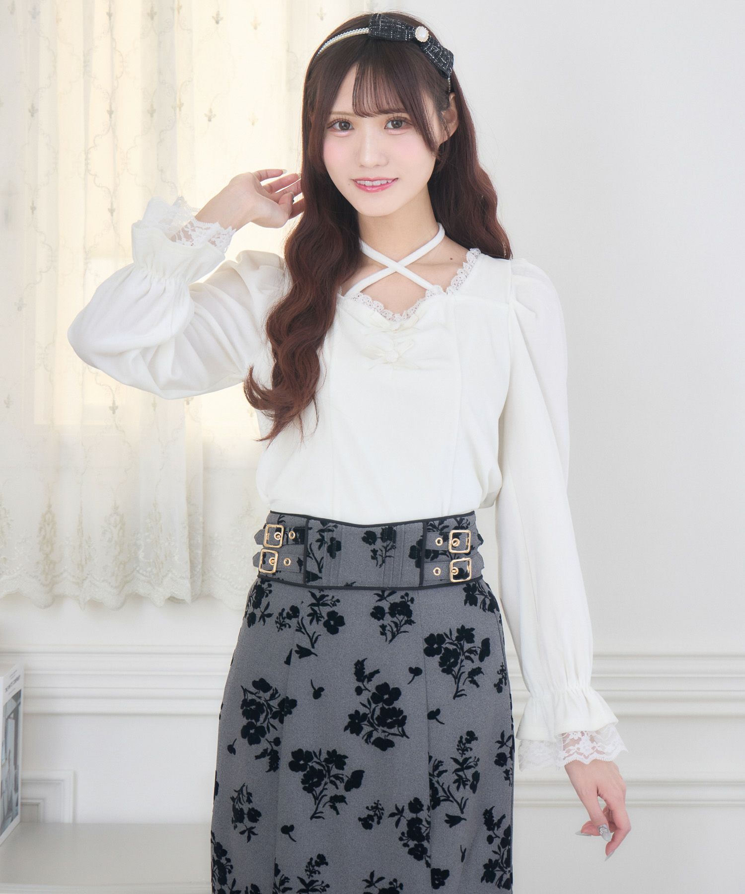 フェティコ　ローズエンブロイド　ベロアトップス ローズリボンベロアトップス | Rlab store
