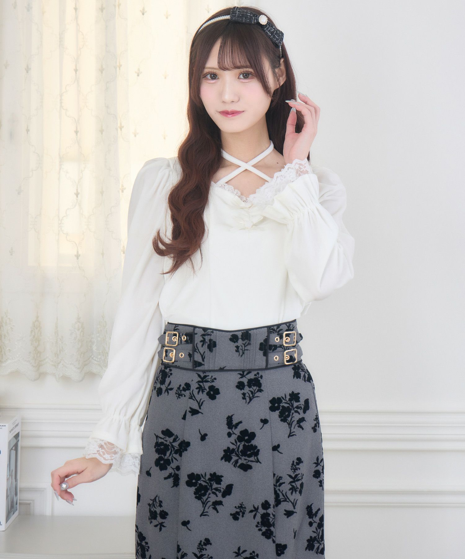 ローズリボンベロアトップス | Rlab store